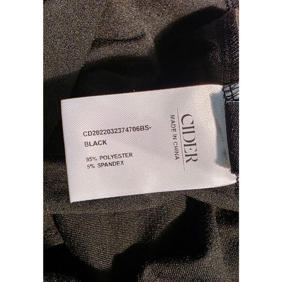 Cider Womens Black Bodysuit Sleeveless Size L One Piece NWT - Picture 5 of 6